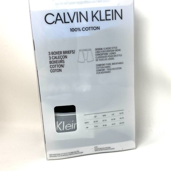 💖MEGA SALE💖Calvin Klein 3 Pack Man  Underwear Cotton CK  s Black NB4003-931 - Picture 6 of 7